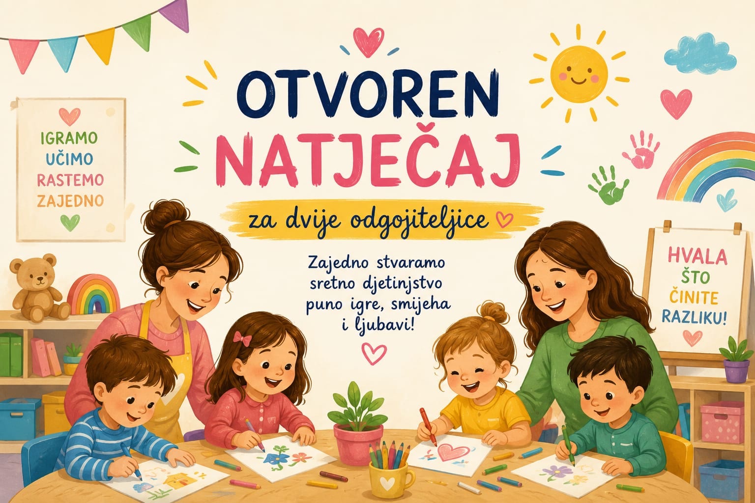 Natječaj na radno mjesto ODGOJITELJ/ICA