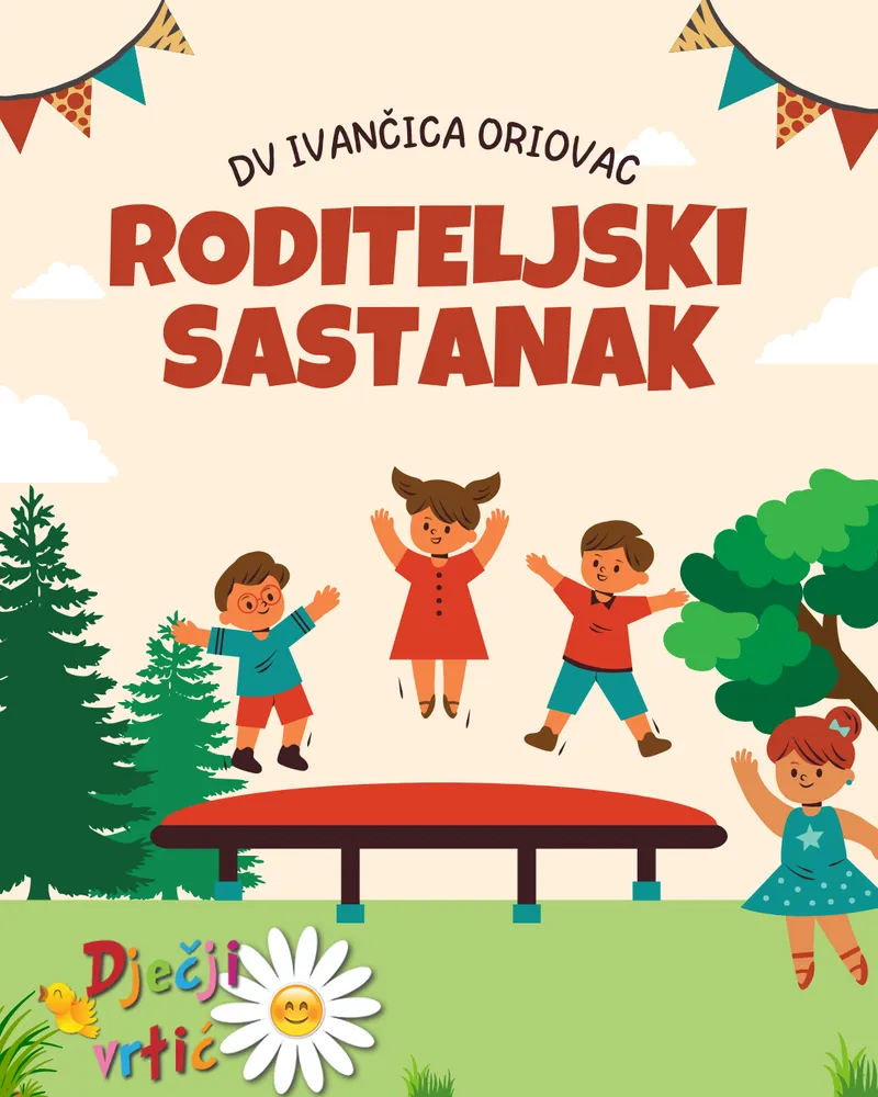 Obavijest o roditeljskom sastanku za nove polaznike vrtića