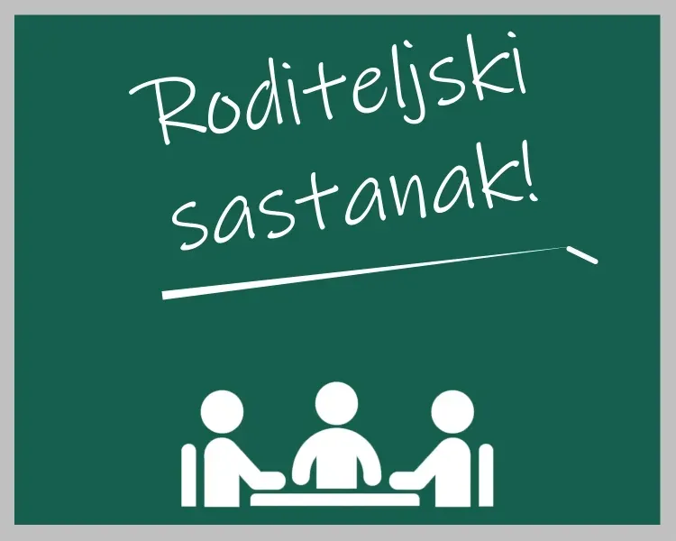 Obavijest! Raspored roditeljskih sastanaka za početak nove pedagoške godine